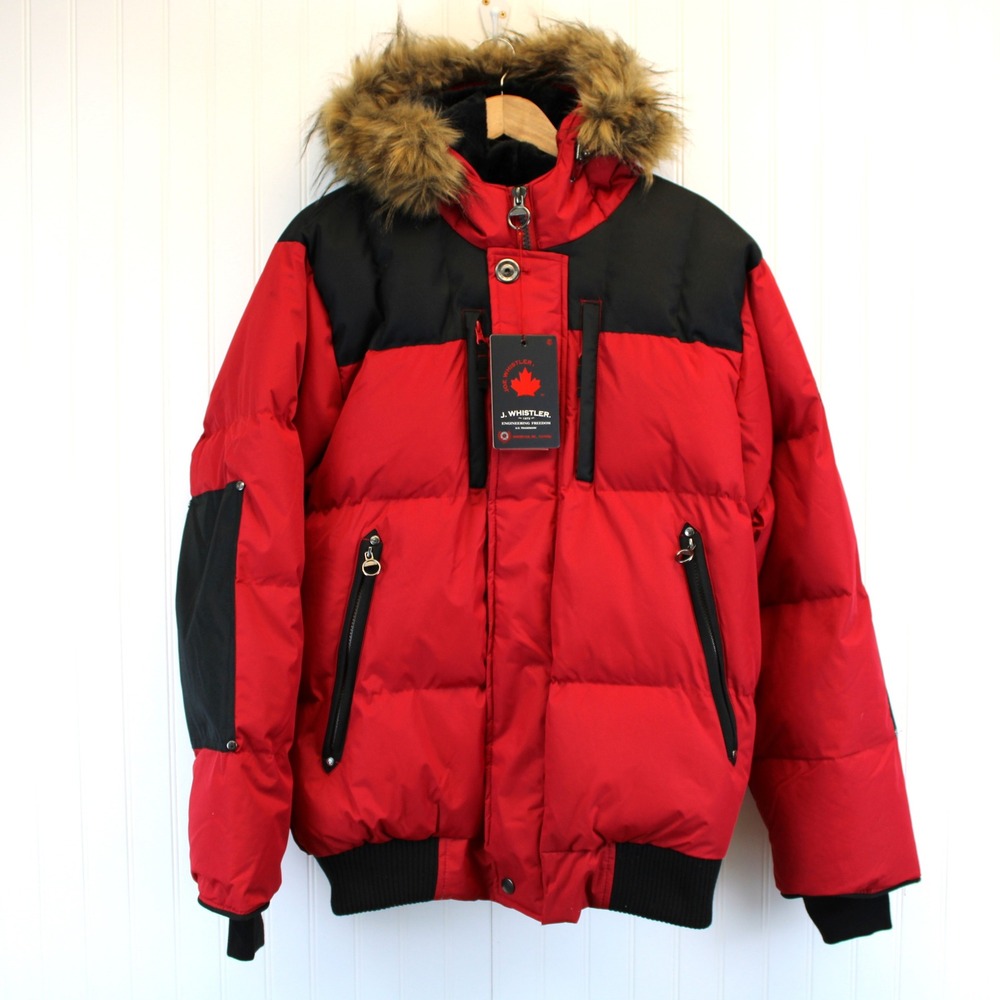 J Whistler Summit Expedition Parka Jacket Men Large Water Resistant Hooded
